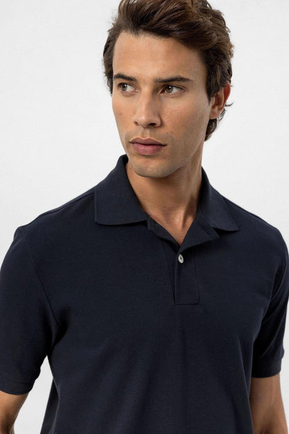 KOALA SYDNEY Men's Navy Blue Navy Polo Neck T-Shirt