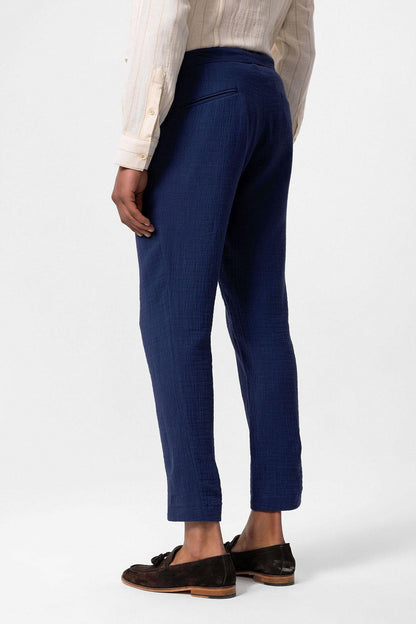 Men's Navy Blue Navy Regular Fit Drawstring Pants