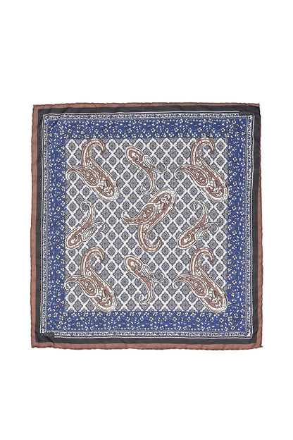 Men's Navy Blue Navy Colored Ethnic Patterned Scarf