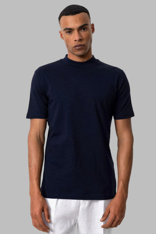 KOALA SYDNEY Men's Navy Blue Navy Slim Fit Basic T-Shirt
