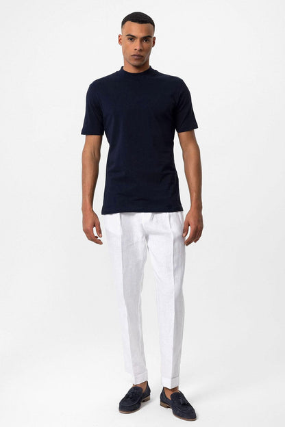 KOALA SYDNEY Men's Navy Blue Navy Slim Fit Basic T-Shirt