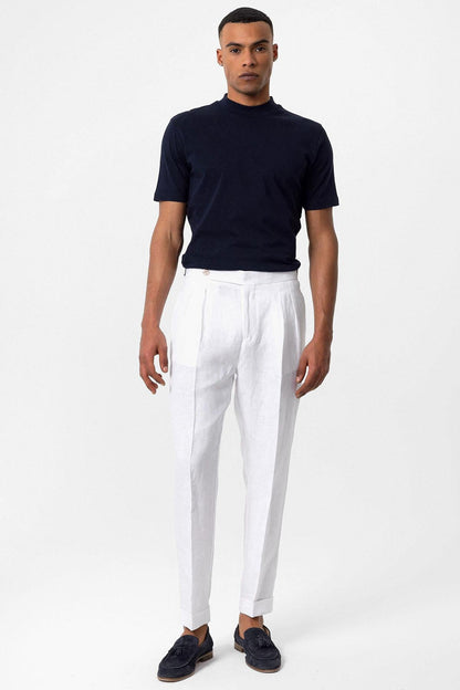 Men's Navy Blue Navy Slim Fit Basic T-Shirt - Wessi