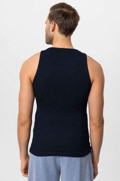 Men's Navy Blue Navy Slim Fit k Top