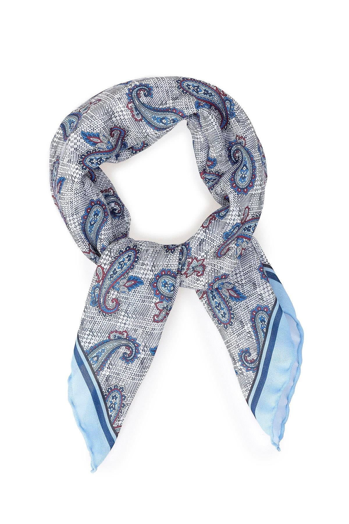 Men's Blue Drop Patterned Scarf
