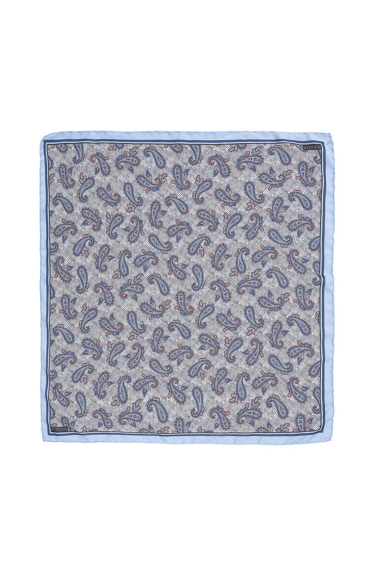 Men's Blue Drop Patterned Scarf