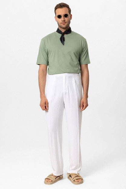 Men's Mint Crew Neck Basic T-Shirt - Wessi
