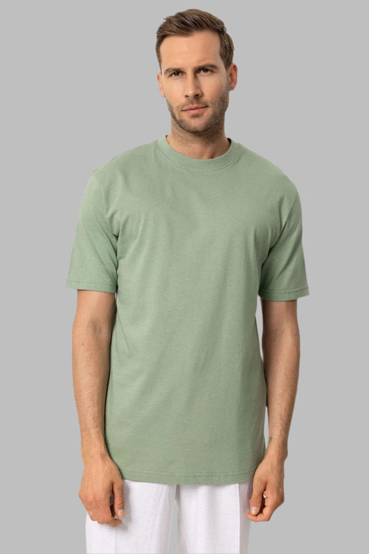 KOALA SYDNEY Men's Mint Crew Neck Basic T-Shirt