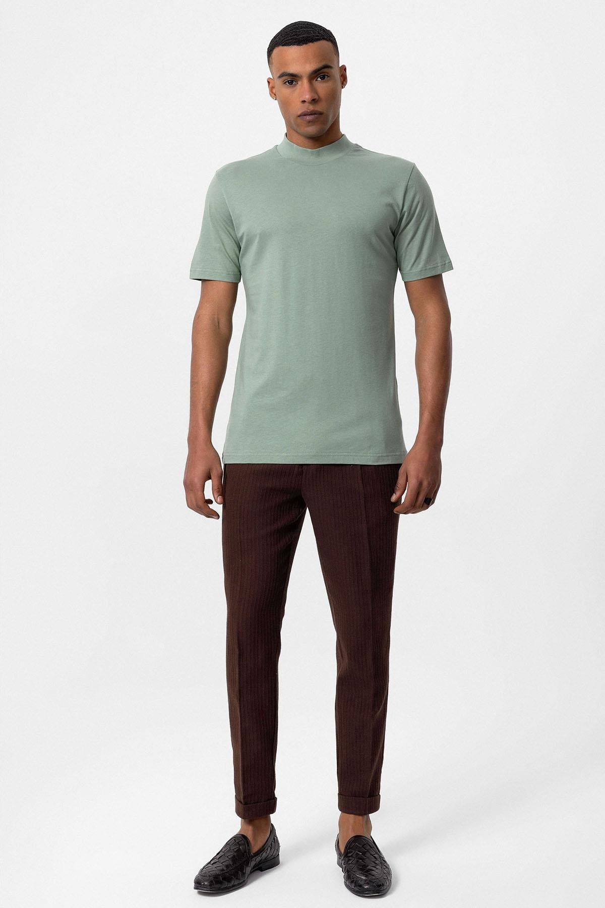 KOALA SYDNEY Men's Mint Slim Fit Basic T-Shirt