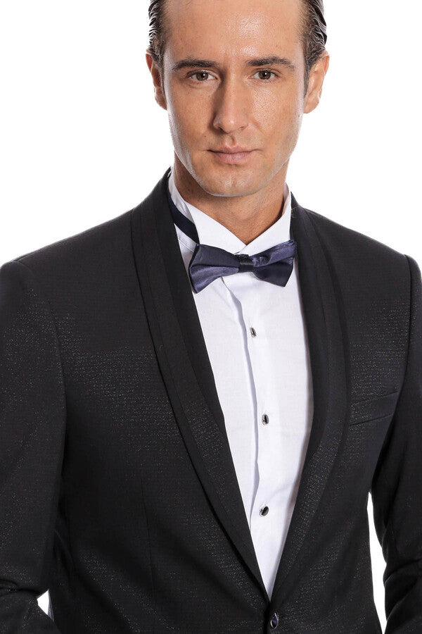 Navy Blue Shawl Lapel Tuxedo