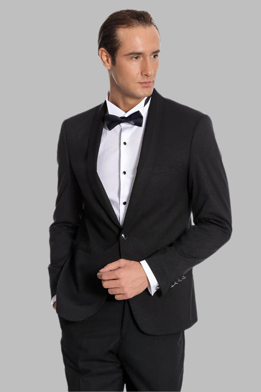 Navy Blue Shawl Lapel Tuxedo