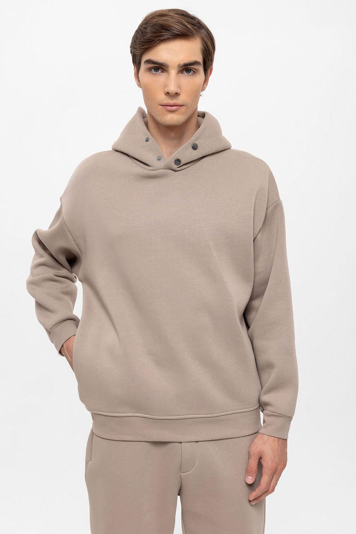 Men's Mink Oversize Hooded Sweatshirt