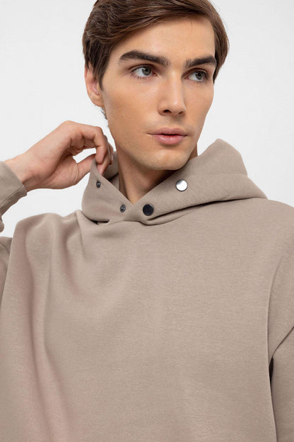 Men's Mink Oversize Hooded Sweatshirt