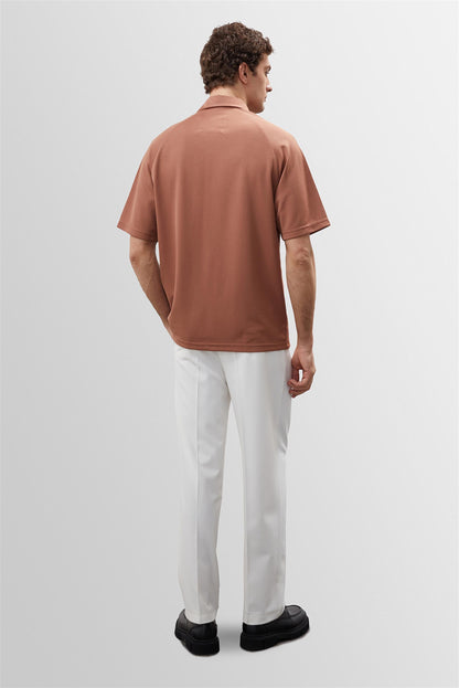 KOALA SYDNEY Men's Light Brown Oversize Short Sleeve Shirt