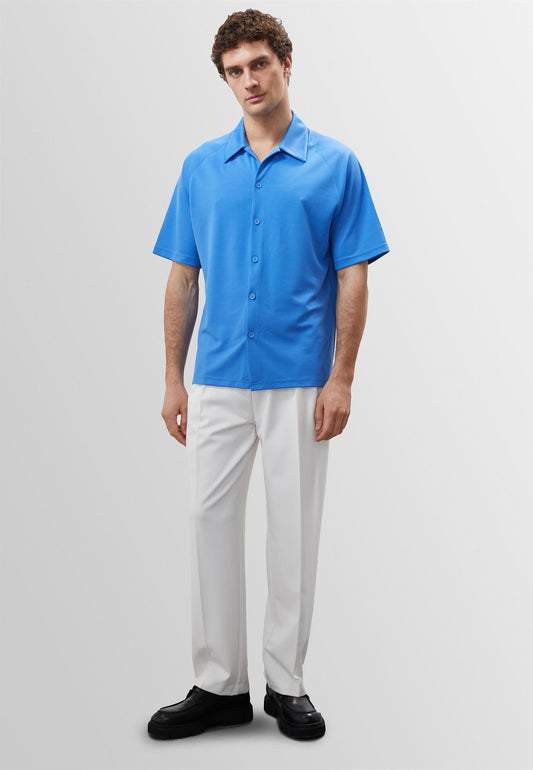 KOALA SYDNEY  Men's Sax Oversize Short Sleeve Shirt -