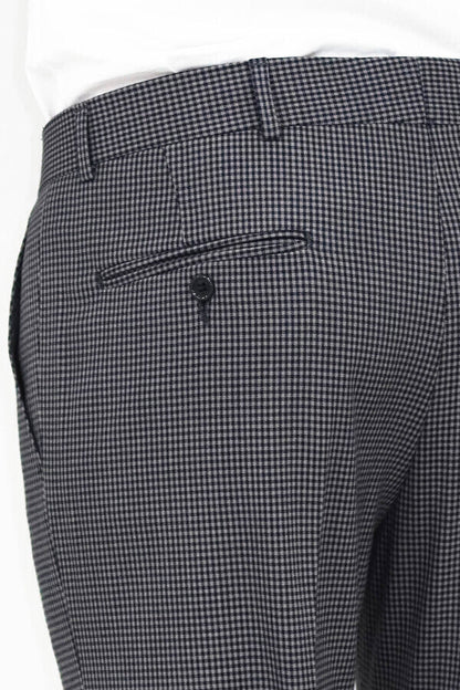KOALA SYDNEY Patterned Slim Fit Dark Grey Men Pants