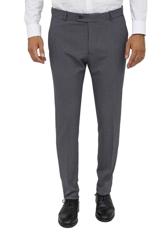 KOALA SYDNEY Patterned Slim Fit Dark Grey Men Pants