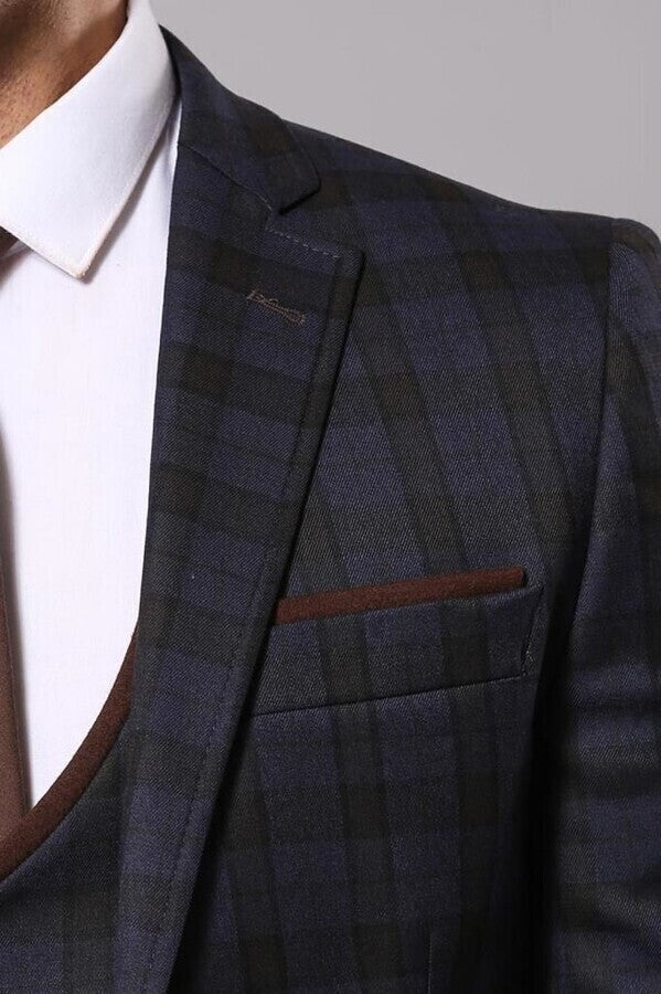 KOALA SYDNEY  Plaid 3 Piece Suit |