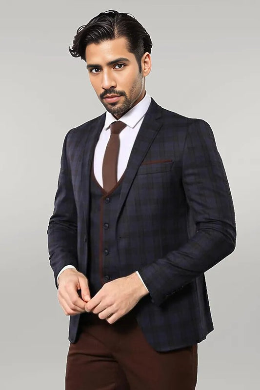KOALA SYDNEY  Plaid 3 Piece Suit |
