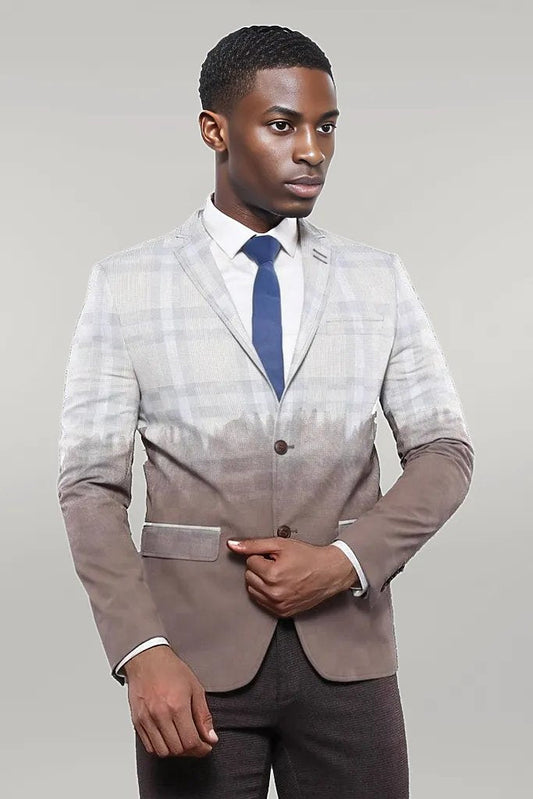 Plaid Patterned 2 Colour Jacket |