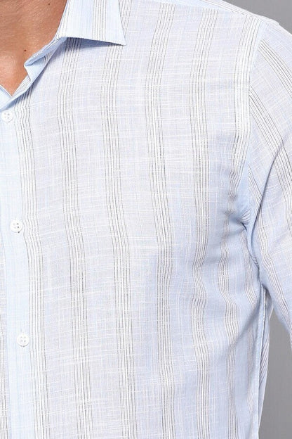 KOALA SYDNEY  Sky Blue Striped Men's Shirt |