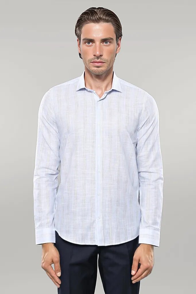 KOALA SYDNEY  Sky Blue Striped Men's Shirt |
