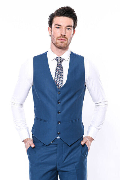 Plain Navy Vest