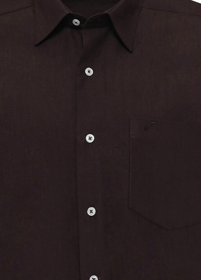 KOALA SYDNEY  Plain Short Sleeves Brown Men Shirt -