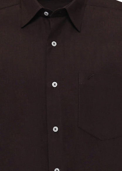KOALA SYDNEY  Plain Short Sleeves Brown Men Shirt -