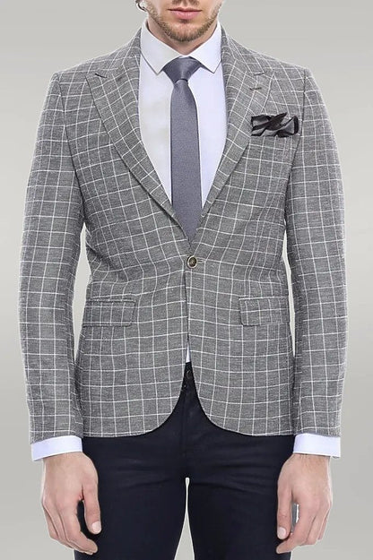 KOALA SYDNEY  Single Button Peak Collar Beige Blazer -