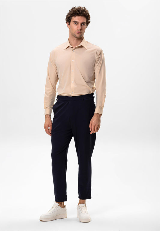 Men's Beige Comfortable Fit Shirt