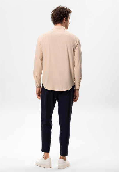 Men's Beige Comfortable Fit Shirt