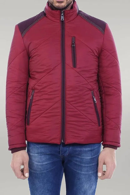 Red Quilted Down Coat