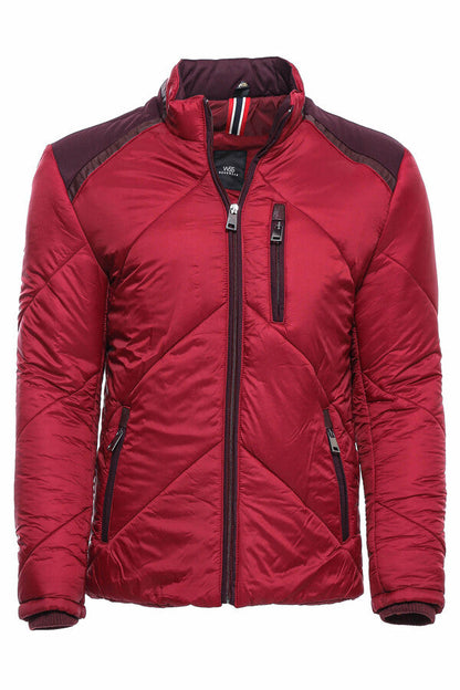 Red Quilted Down Coat