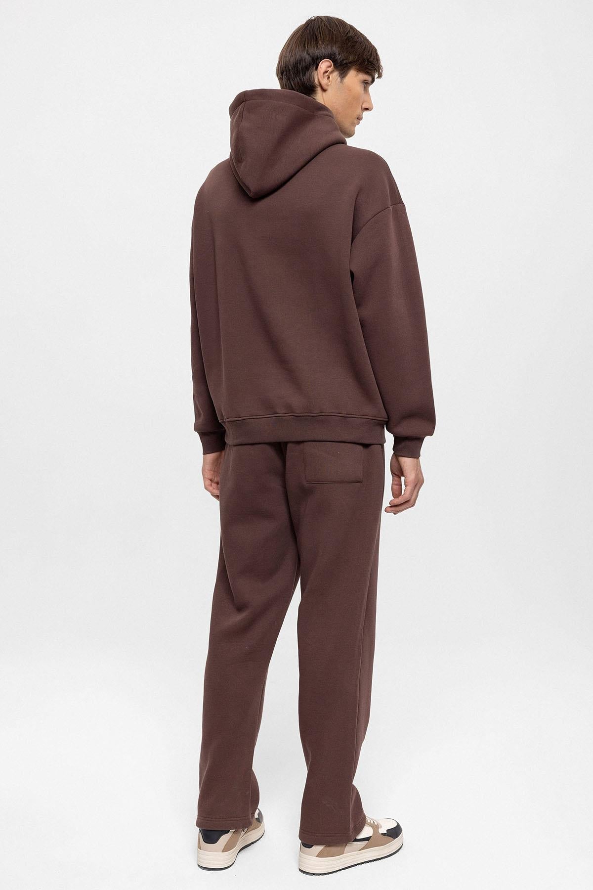KOALA SYDNEY Men's Brown Regular Fit Printed Tracksuit Set