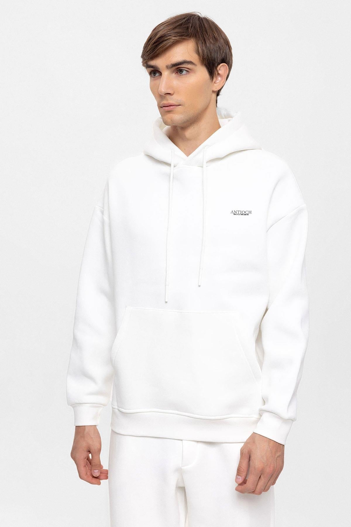KOALA SYDNEY Men's Ecru Regular Fit Printed Tracksuit Set