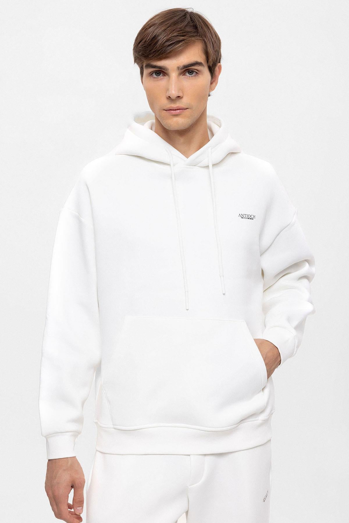 KOALA SYDNEY Men's Ecru Regular Fit Printed Tracksuit Set