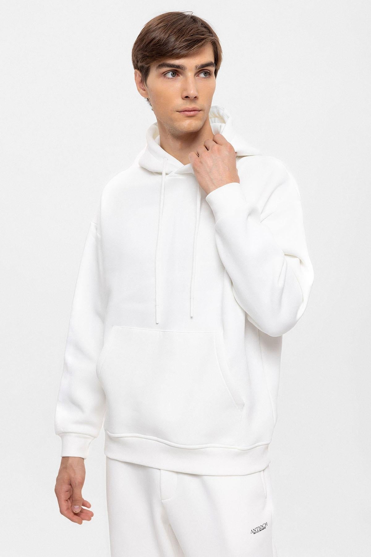 KOALA SYDNEY Men's Ecru Regular Fit Printed Tracksuit Set