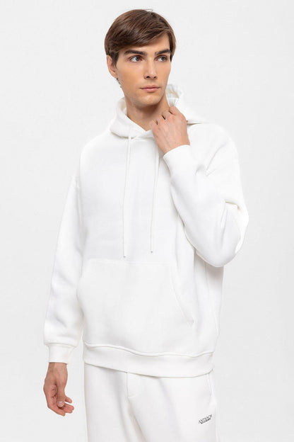 KOALA SYDNEY Men's Ecru Regular Fit Printed Tracksuit Set