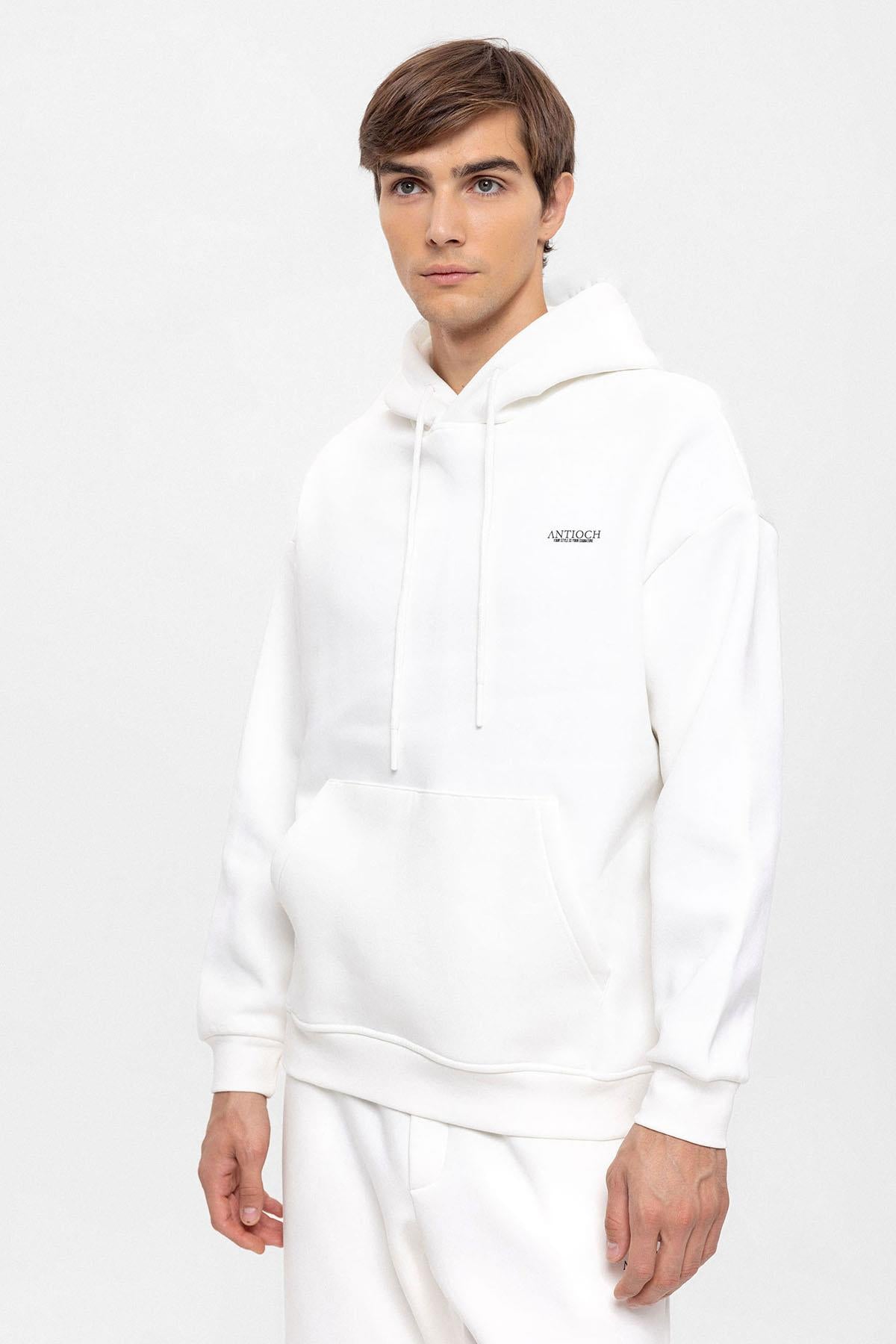 KOALA SYDNEY Men's Ecru Regular Fit Printed Tracksuit Set
