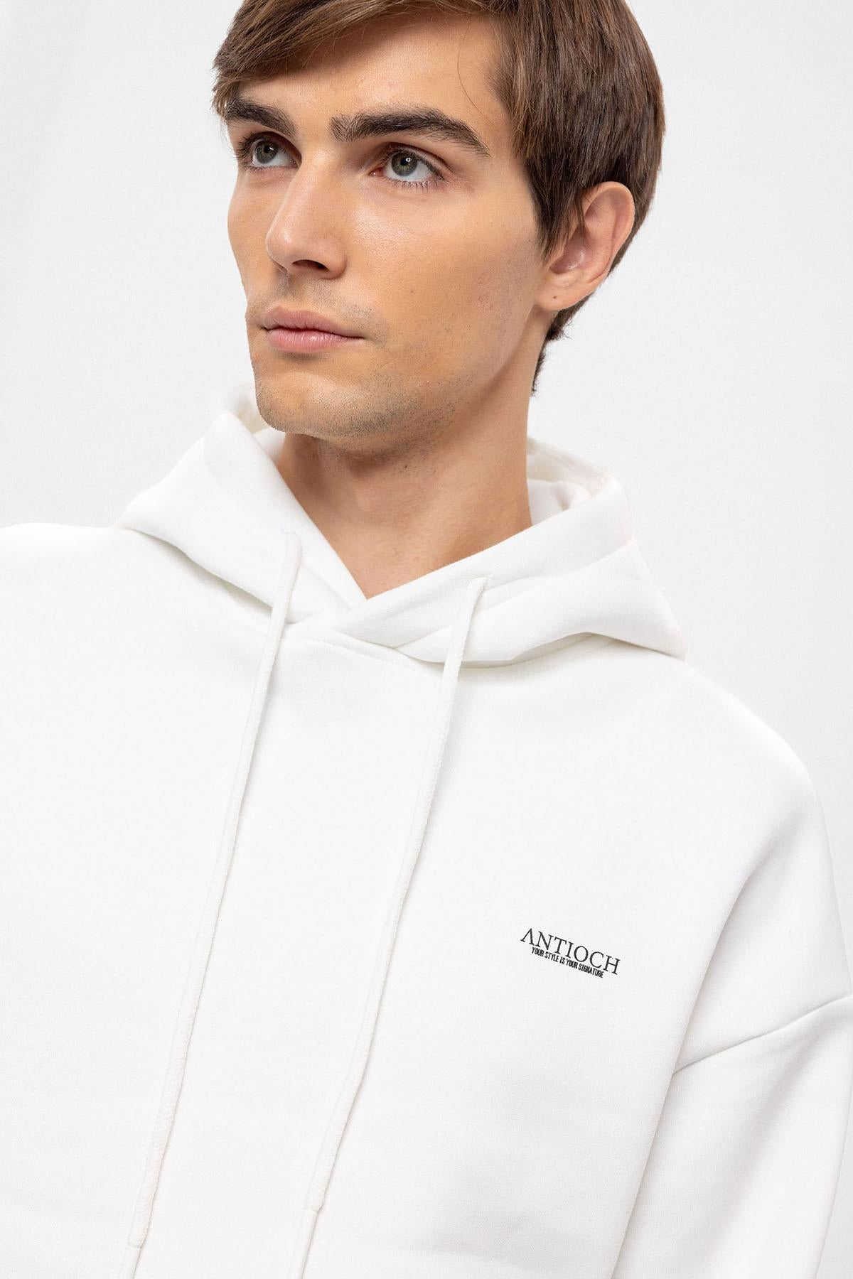 KOALA SYDNEY Men's Ecru Regular Fit Printed Tracksuit Set