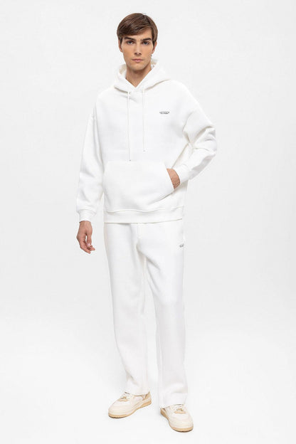 KOALA SYDNEY Men's Ecru Regular Fit Printed Tracksuit Set