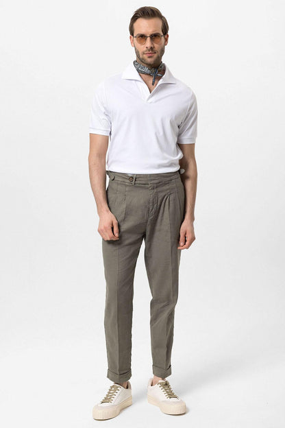 Men's White Regular Fit Camp Collar T-Shirt