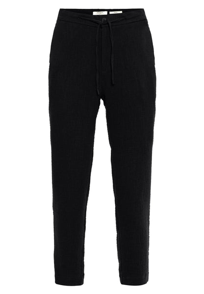 Men's Black Regular Fit Drawstring Pants