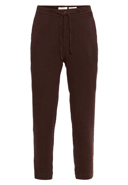 Men's Brown Regular Fit Drawstring Pants
