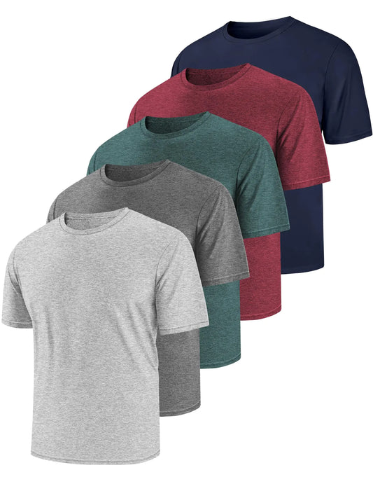 Men’s Dry-Fit Workout Shirts Set of 5