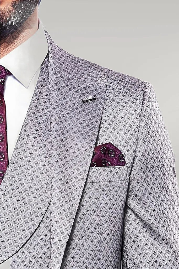 KOALA SYDNEY  Self-Patterned Light Burgundy Suit |