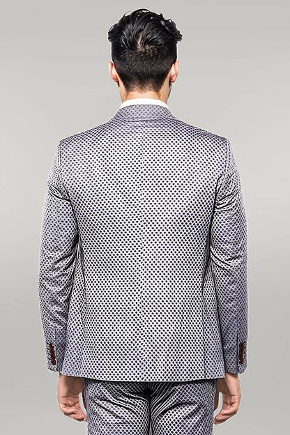 KOALA SYDNEY  Self-Patterned Light Burgundy Suit |