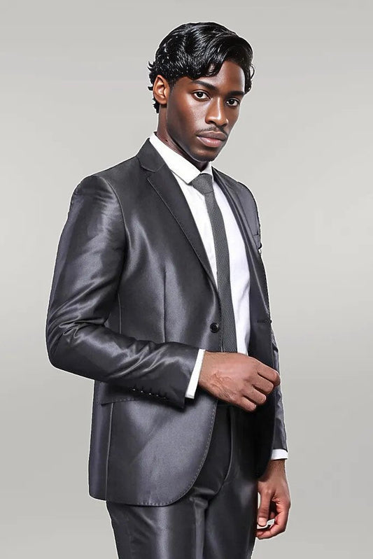 KOALA SYDNEY  Shinny Grey Slim Fit Suit |