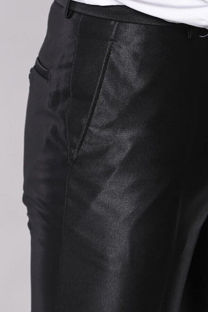 Shiny Black Men's Suit