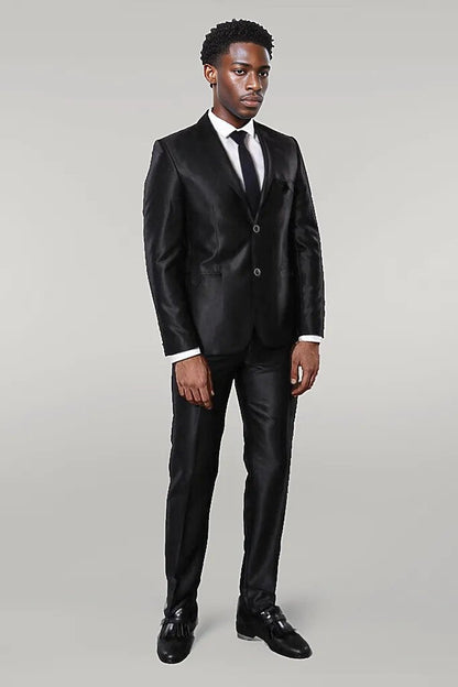 Shiny Black Men's Suit